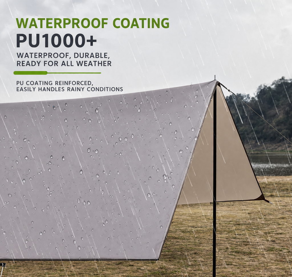Brand new 3x3  Camping Canopy Outdoor Sunscreen Awning Portable Waterproof Tarp Multifunctional Shelter