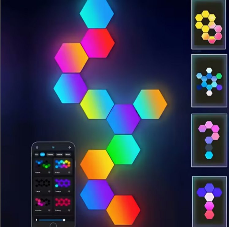 Hexagon Wall Light Panels RGB/APP