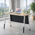Modern Office Desk with Metal Legs and Privacy Panel – Home Office Study Desk