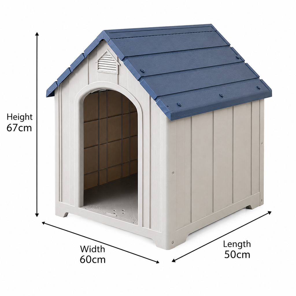 Weatherproof Outdoor Dog Kennel for Large Dogs – Insulated PP Dog House