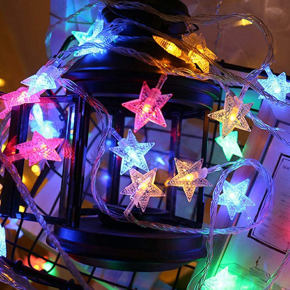 6M 40 Leds Battery Operated  Star  String Lights LED Fairy Light With Battery Box