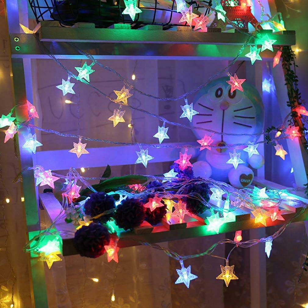 6M 40 Leds Battery Operated  Star  String Lights LED Fairy Light With Battery Box