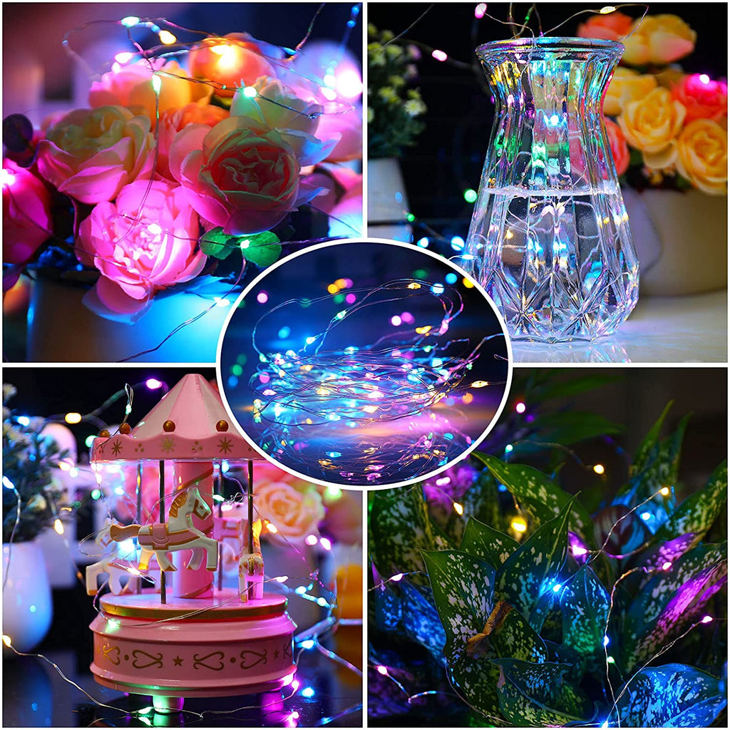 5M 50Leds USB Powered SEED LIGHTS Copper Wire String Lights Fairy String Lights -Silver Wire