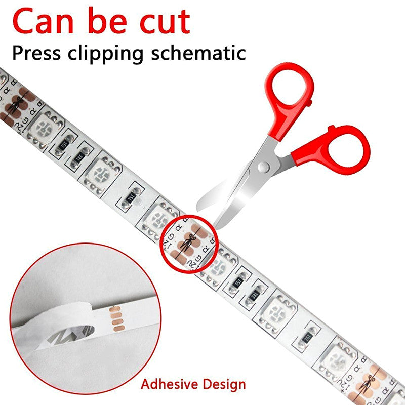 10 Meters 5050 RGB Remote Control Waterproof Flexible LED Strip Light Kit