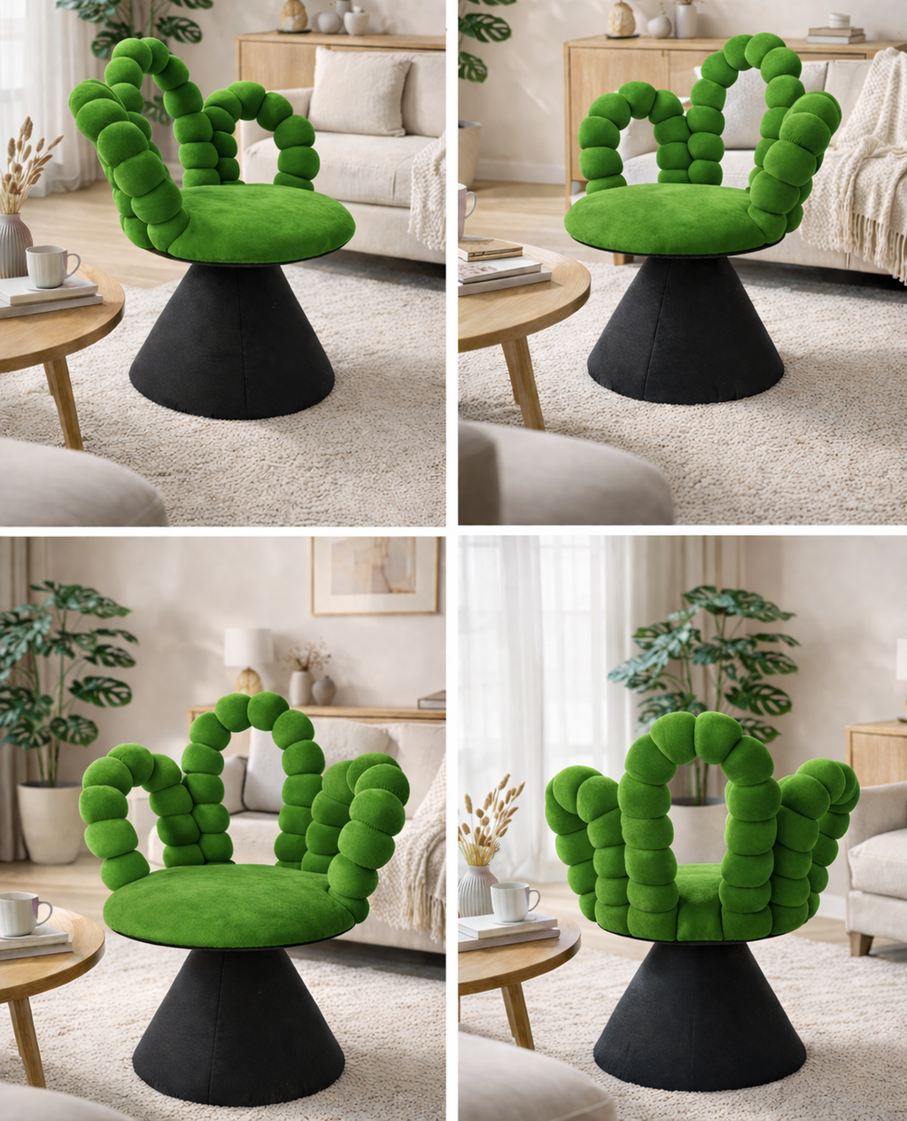Modern Ergonomic Swivel Chair for Makeup & Home Office