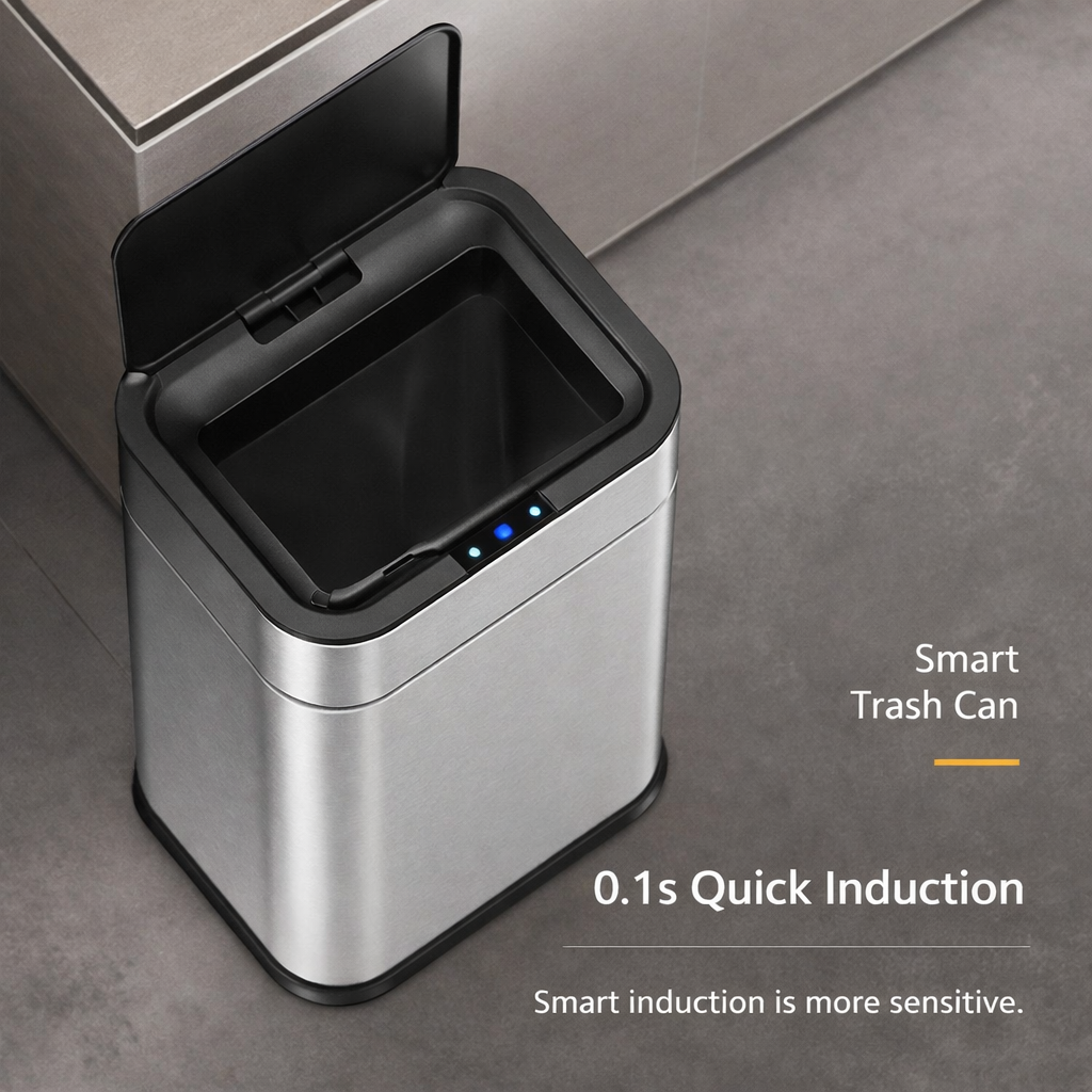 Automatic Sensor Trash/Rubbish Bin, Hands-Free Touchless