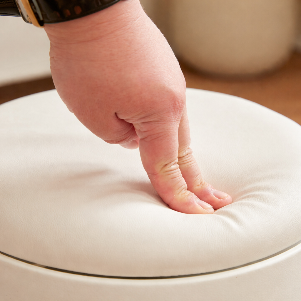 Heavy-Duty Minimalist Swivel Plastic Stool with Soft Seat