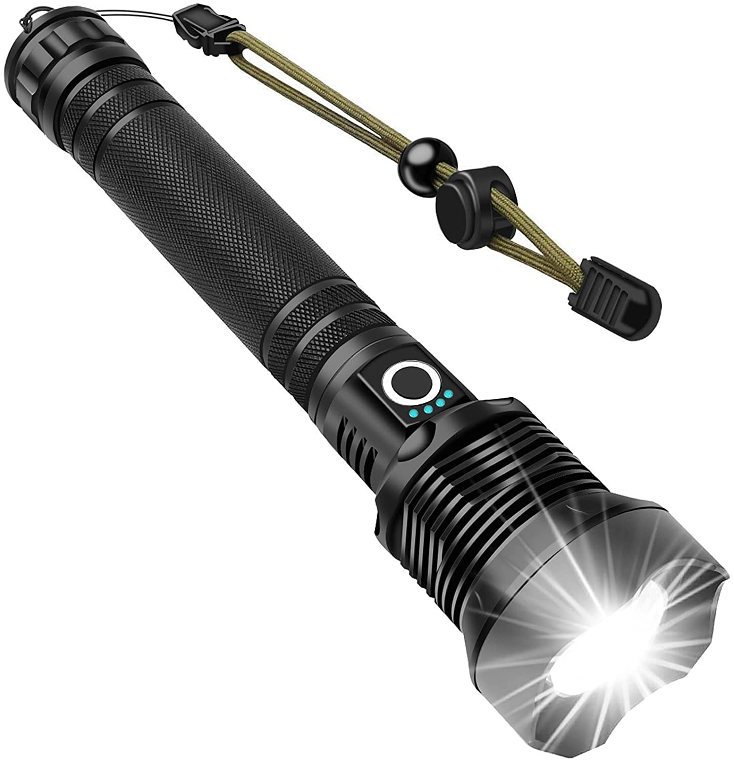 High Power Tactical LED Flashlight – USB Rechargeable & Zoomable