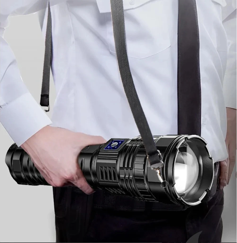 Powerful Tactical White Laser Flashlight Built-in Battery Rechargeable LED Torch Waterproof Zoomable Camping Hunting Lantern