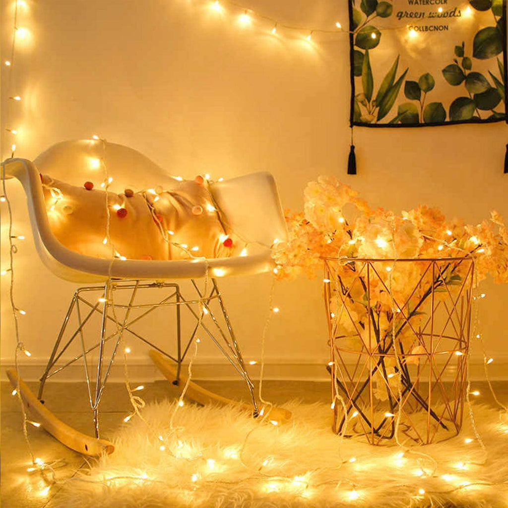 10M 100 led AC Power String Lights Fairy Light-Clear Wire
