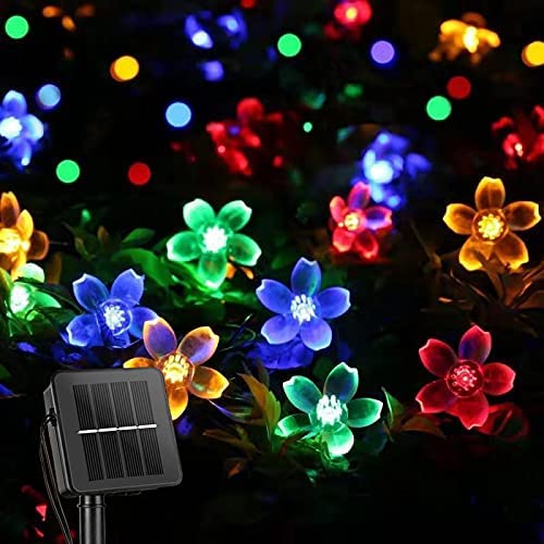6.5M 30 Leds Solar Flower String Lights 8 Modes LED Fairy Light for outdoor Decoration