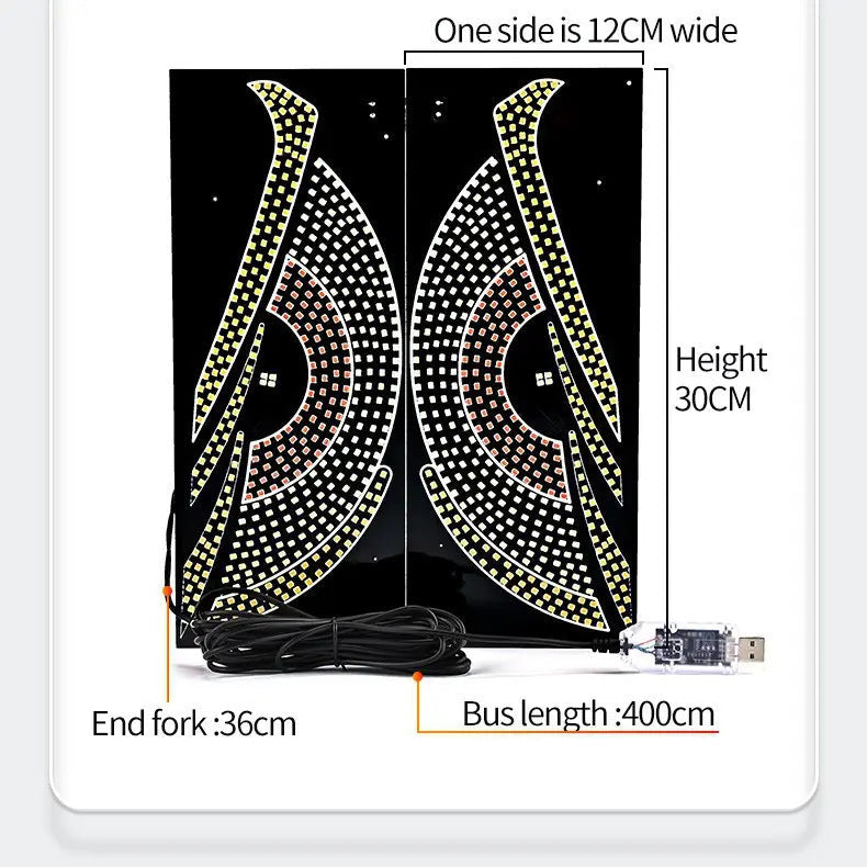 2pcs Car Eyes LED Light, Car LED Window Light ,USB Demon Eye Decorative Light