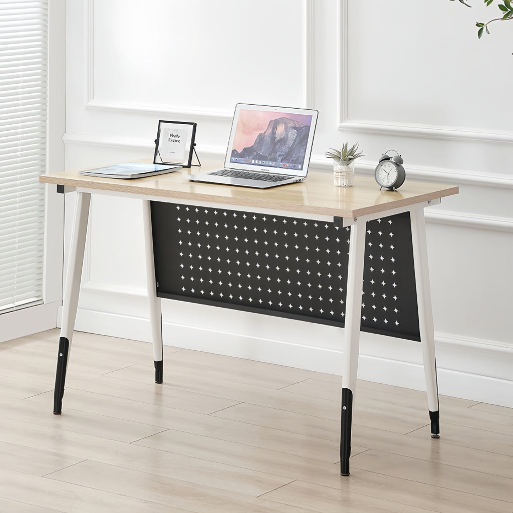 Modern Office Desk with Metal Legs and Privacy Panel – Home Office Study Desk