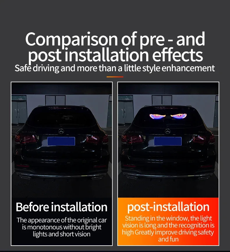 2pcs Car Eyes LED Light, Car LED Window Light ,USB Demon Eye Decorative Light