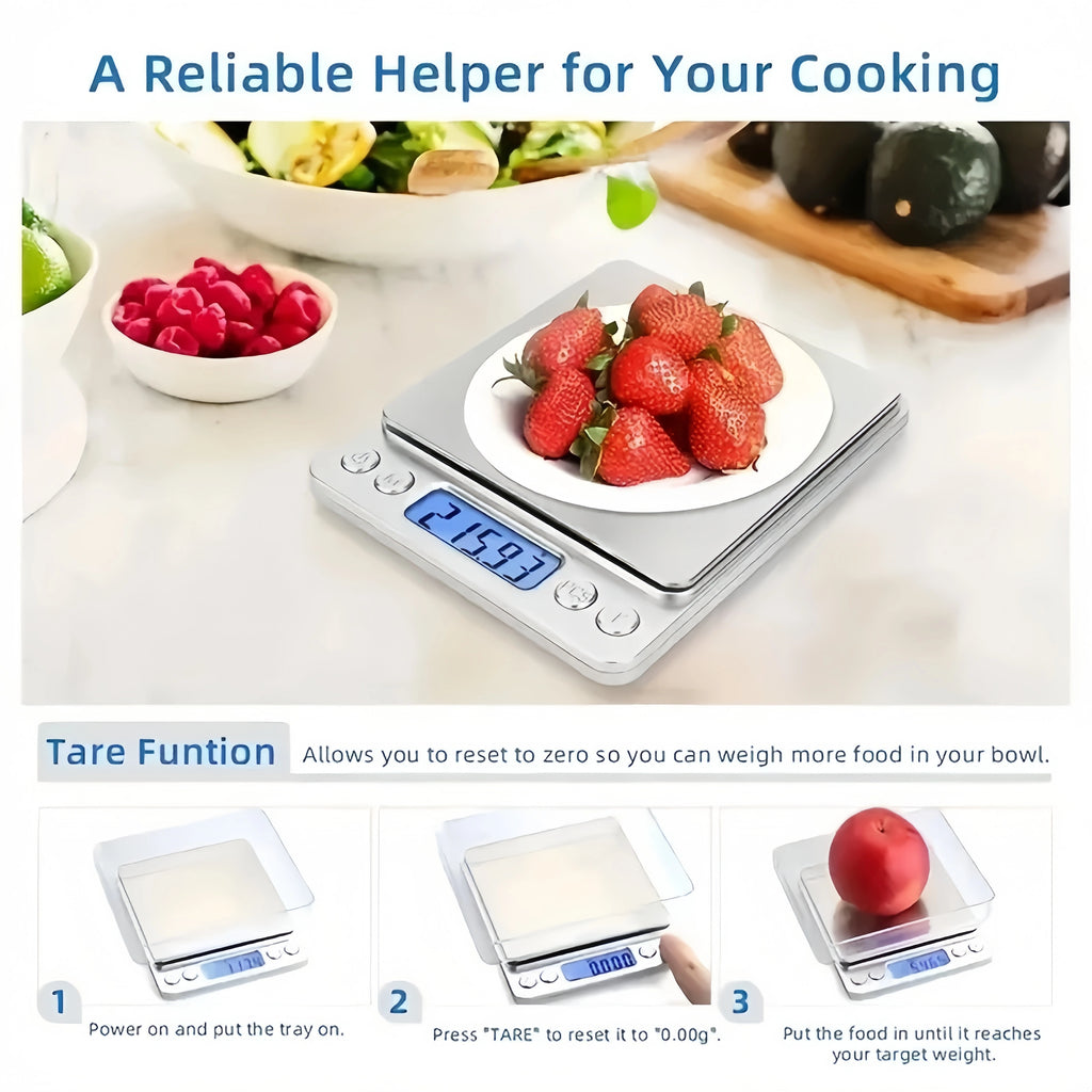 1kg-0.1g High precision jewelry scale Mini electronic pocket weighing portable household kitchen scale food weighing precision