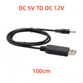 DC 5V to 12V USB Step-Up Converter Adapter Cable 2.1x5.5mm