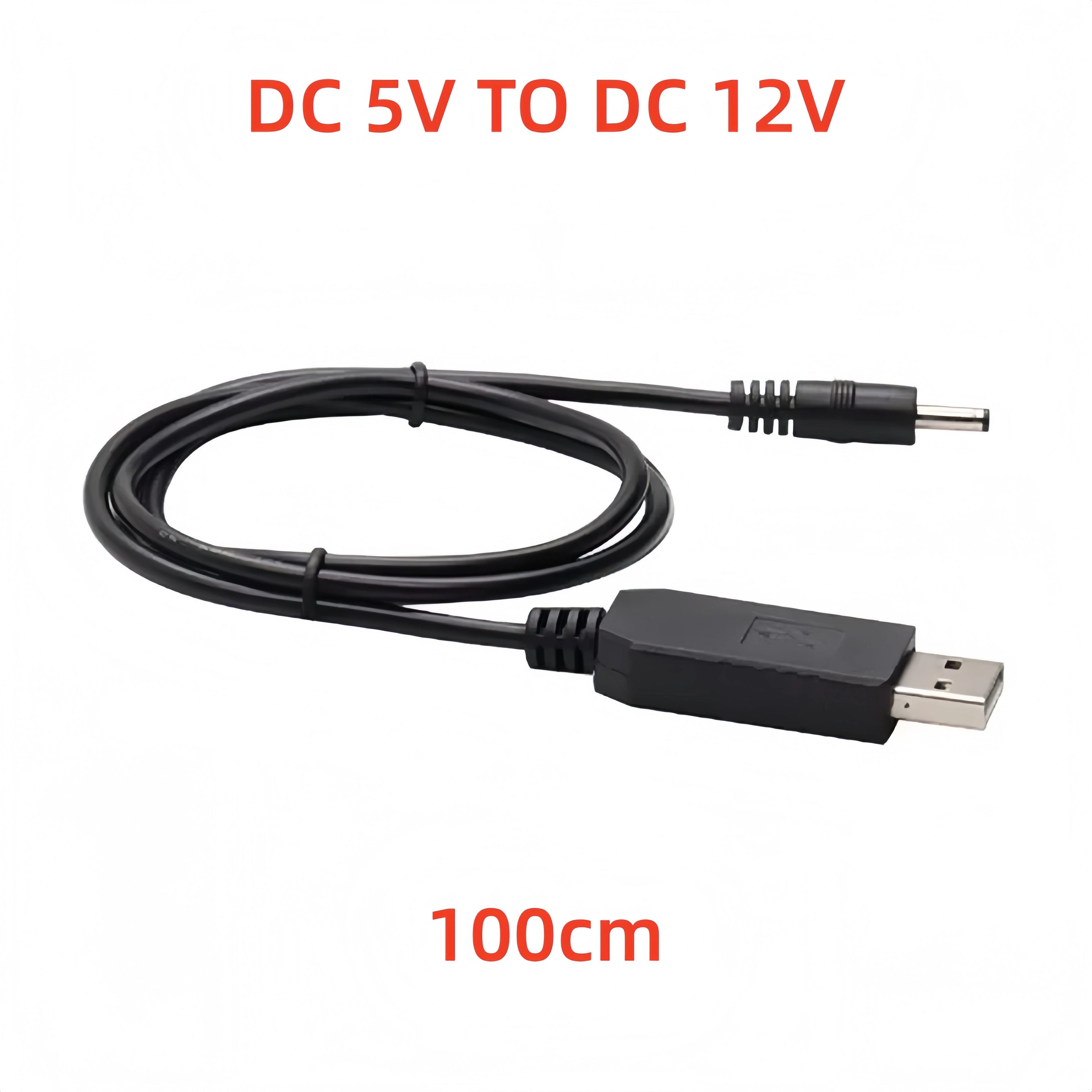 DC 5V to 12V USB Step-Up Converter Adapter Cable 2.1x5.5mm