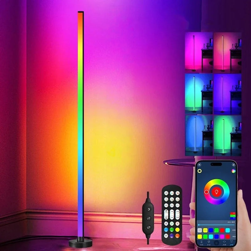 RGB LED Floor Lamp Controlled By Remote Control And APP Synchronize With The Music Game Room Decoration Indoor Ambient Lighting