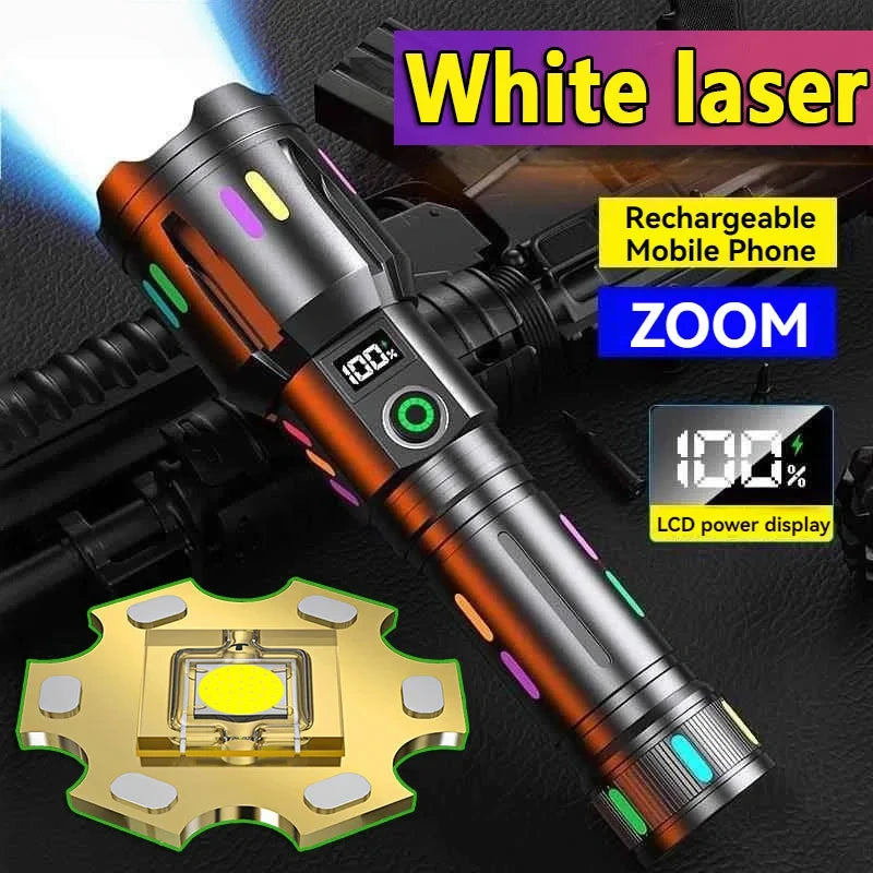 LED Flashlight Typ-C Rechargeable High Power Waterproof Flashlight