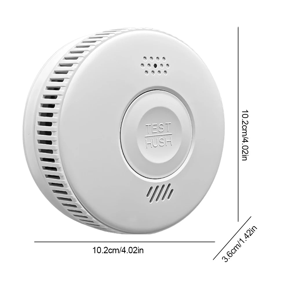 Smoke Detector Fire Alarm 3-Year Battery Built-in Sound Sensor for Home Kitchen Living Room