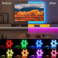 Led strip light RGB with remote control and app music sync, color change is suitable for parties