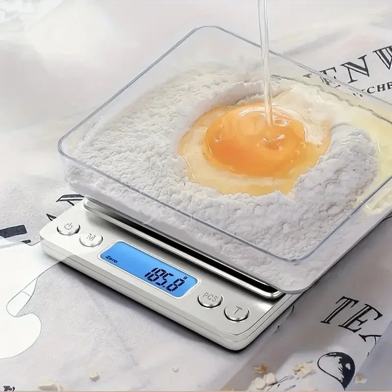 1kg-0.1g High precision jewelry scale Mini electronic pocket weighing portable household kitchen scale food weighing precision