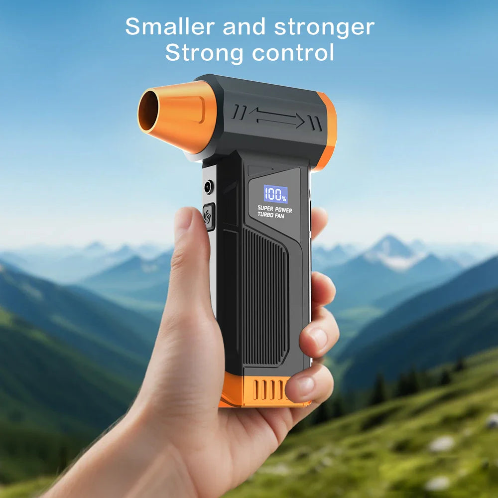 Brushless Wireless Jet Fan Turbo Air Blower For Car Cleaning With LED Light