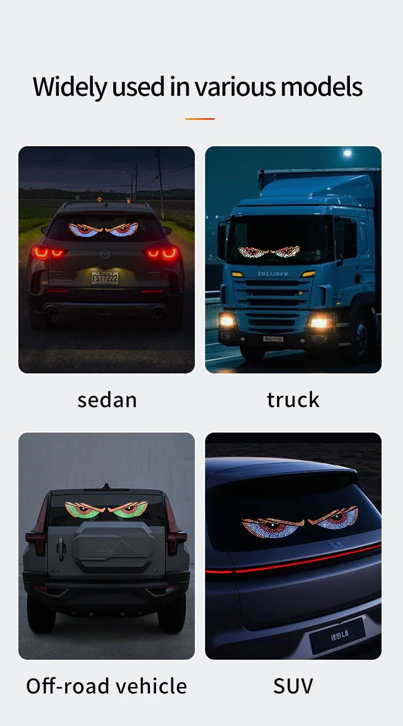 2pcs Car Eyes LED Light, Car LED Window Light ,USB Demon Eye Decorative Light