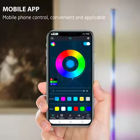 RGB LED Floor Lamp Controlled By Remote Control And APP Synchronize With The Music Game Room Decoration Indoor Ambient Lighting
