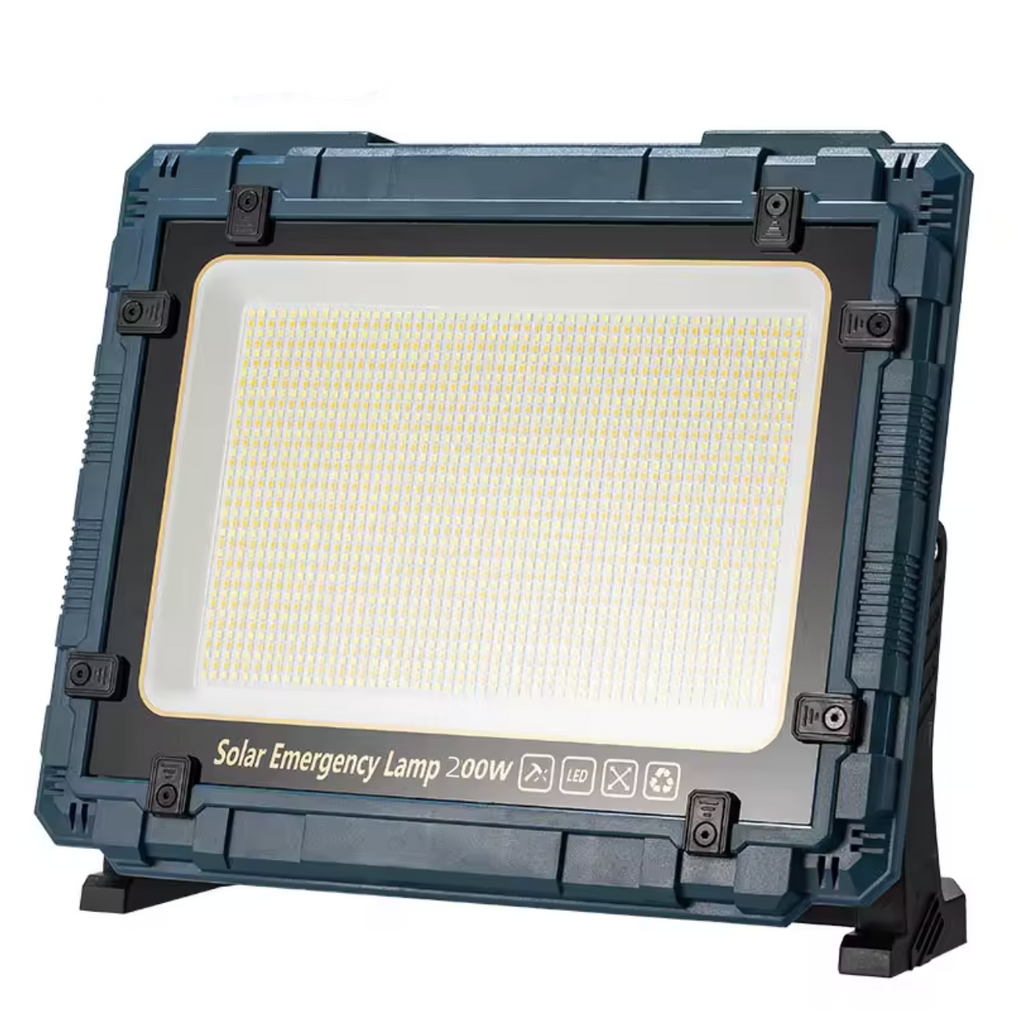 200W LED Solar Floodlight High Bright Outdoor Spotlight Rechargeable Portable Outdoor Camping Projector Work Light
