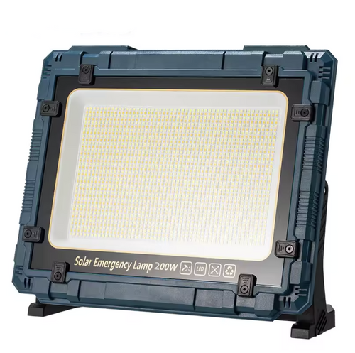 200W LED Solar Floodlight High Bright Outdoor Spotlight Rechargeable Portable Outdoor Camping Projector Work Light