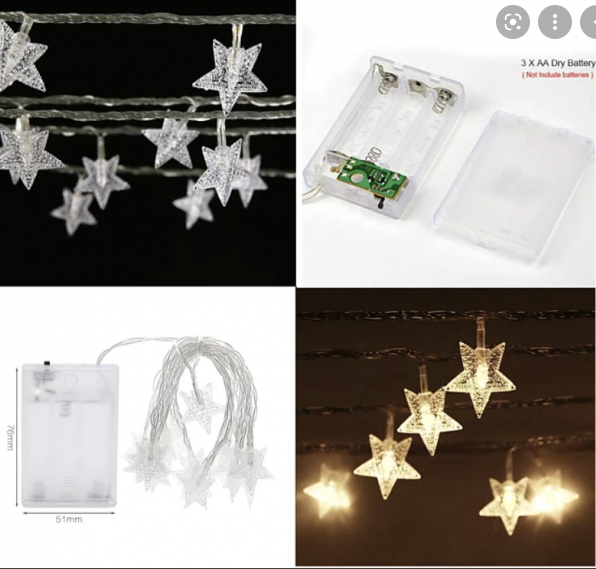 6M 40 Leds Battery Operated  Star  String Lights LED Fairy Light With Battery Box