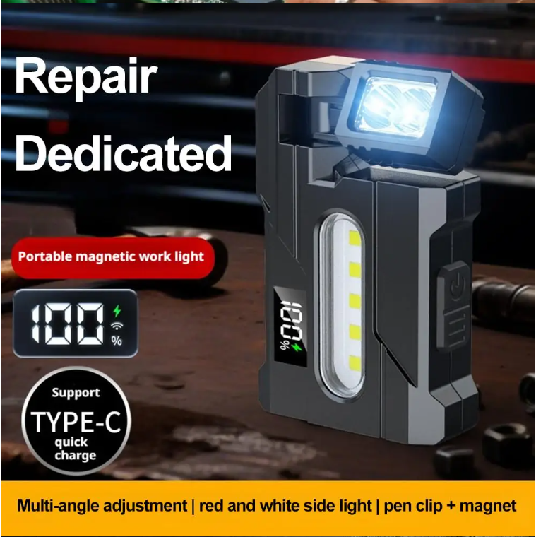 Multifunctional COB Flashlight Super Bright Powerful Pocket Torch Light