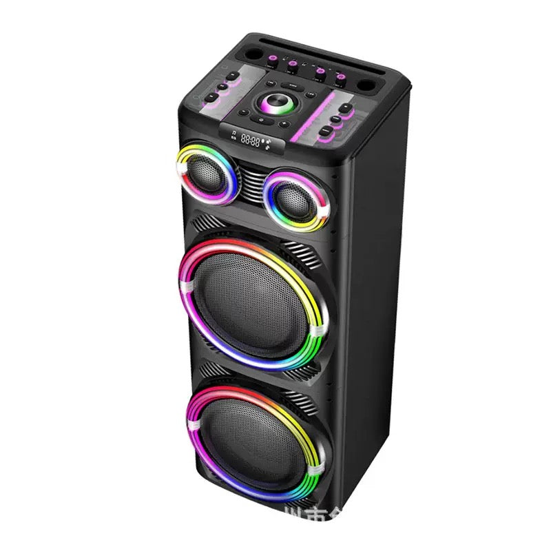 Double 12 Inch Rechargable Party Speakers Bluetooth Loudspeaker Big Karaoke Stereo Subwoofer Bluetooth Speaker