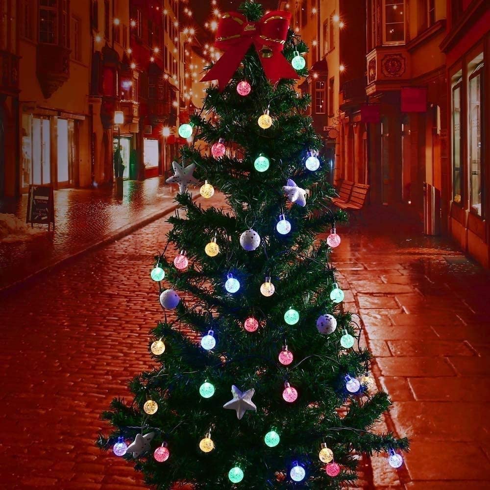 11M 60 Leds Solar Mini Globe Crystal Balls String Lights 8 Modes LED Fairy Light for outdoor Decoration