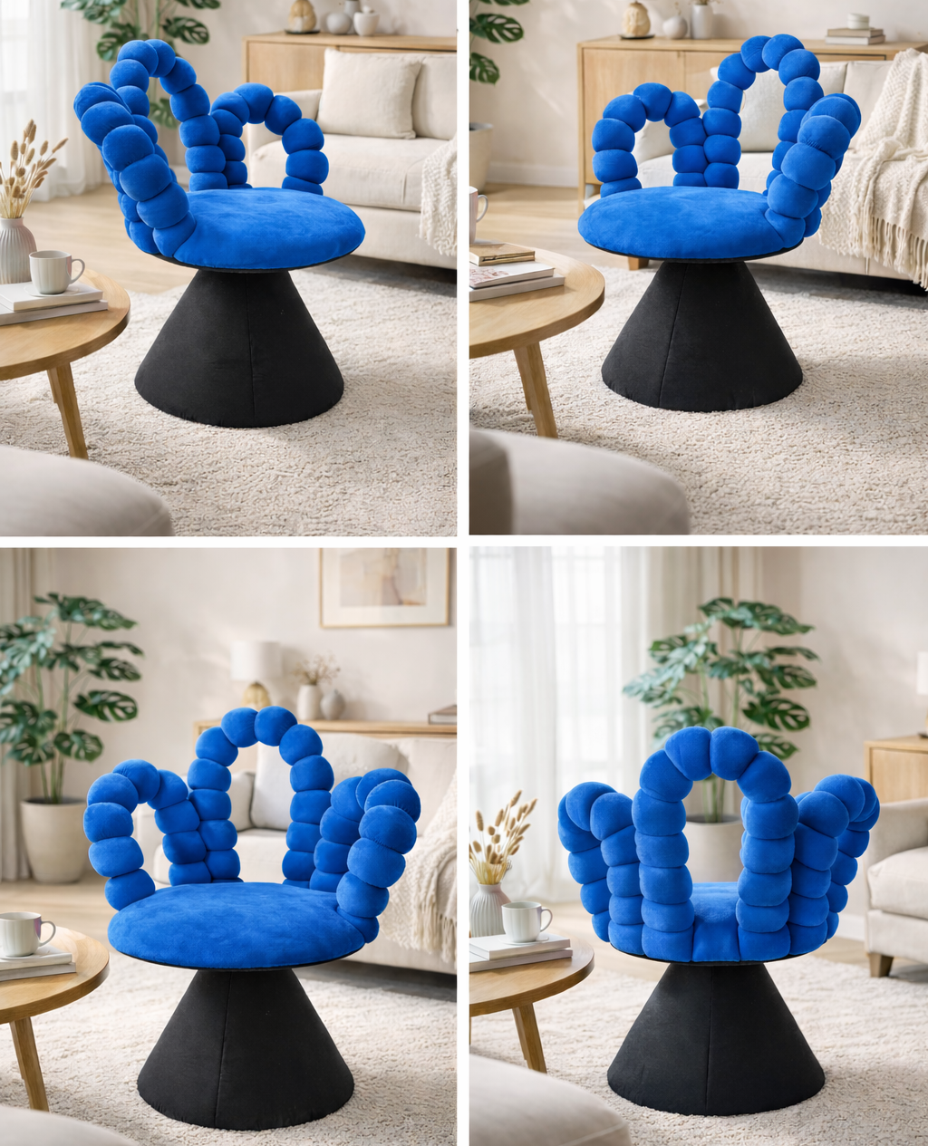 Modern Ergonomic Swivel Chair for Makeup & Home Office