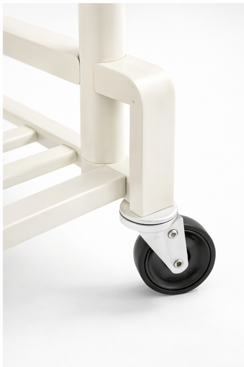 Simple Mobile Clothes Rack with Wheels, Sturdy Floor Coat Rack
