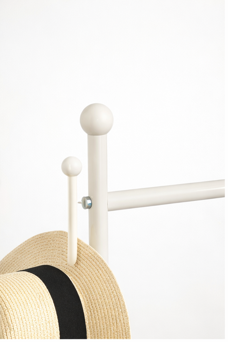 Simple Mobile Clothes Rack with Wheels, Sturdy Floor Coat Rack
