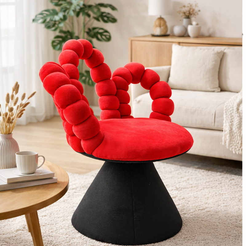 Modern Ergonomic Swivel Chair for Makeup & Home Office